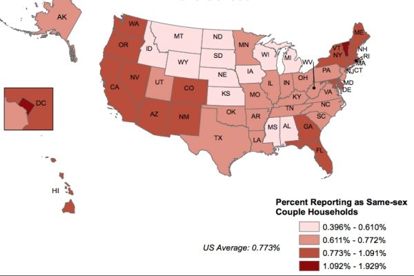 Ecco dove vivono i gay d’America