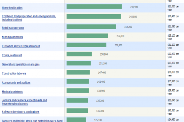 In Usa i veri lavori del futuro sono badanti e baby sitter