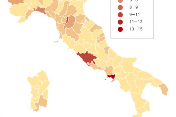 Incidenti stradali Italia, ecco i dati di tutte le province
