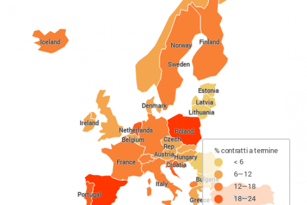 I contratti di lavoro a tempo determinato sono il 14,1%