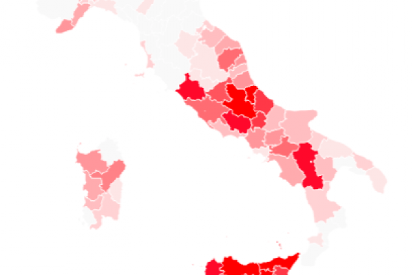 Il rischio frana in Italia su un quinto del territorio