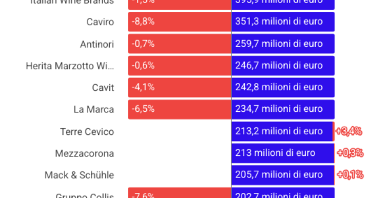 Migliori cantine italiane: chi guida il mercato del vino